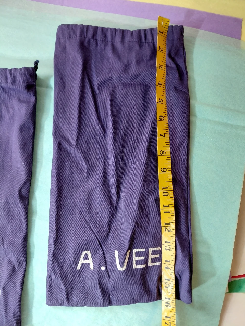 A. Veer Purple Dust Cover Drawstring Pouch Bags